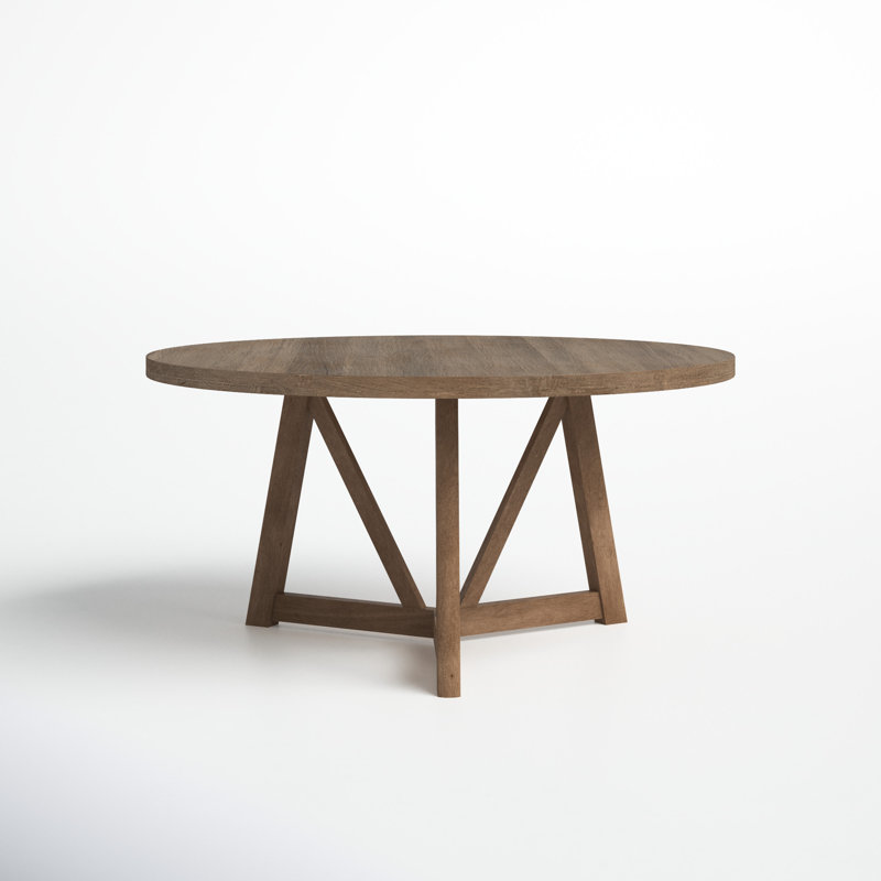 Joss & Main Zealand 60" Mango Solid Wood Pedestal Dining Table ...